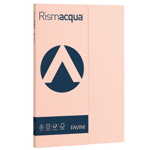 Carta colorata Favini Rismacqua colori tenui 200 g/m² A4 – risma da 50 fogli salmone – A695544