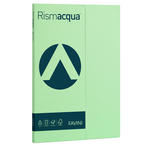 Carta colorata Favini Rismacqua colori tenui 200 g/m² A4 – risma da 50 fogli verde chiaro – A69P544