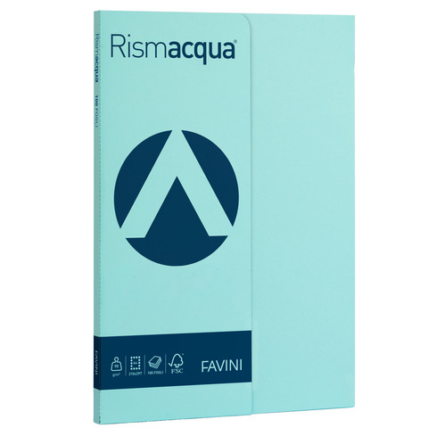 Carta colorata Favini Rismacqua colori tenui 90 g/m² A4 – risma da 100 fogli celeste – A69T144