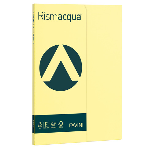 Carta colorata Favini Rismacqua colori tenui 90 g/m² A4 – risma da 100 fogli giallo chiaro – A692144