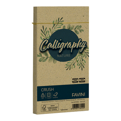 Buste Favini Calligraphy Nature per carta da lettere 120 g/m² conf. 25 11x 22 cm – oliva – A57N204