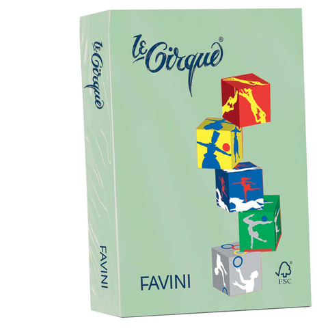 Carta colorata Favini Le Cirque A3 80 g/m² colori tenui – risma da 500 fogli verde – A71P353
