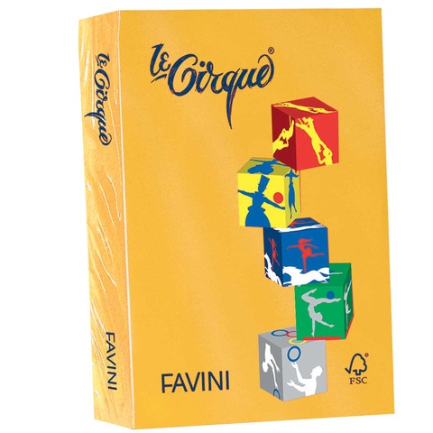 Carta colorata Favini Le Cirque A4 160 g/m² colori forti – risma da 250 fogli oro – A74H304