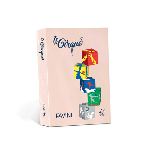 Carta colorata Favini Le Cirque A4 160 g/m² colori tenui – risma da 250 fogli salmone – A745304