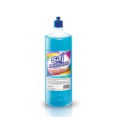 Detergente SAI multiuso con alcool attivo – formato 0,75 itri – 0502021