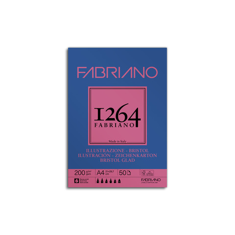 Blocco collato Fabriano Illustrazione 200 g – 50 fogli A4 – 19100654