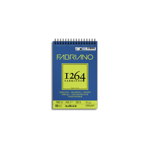 Blocco da disegno spiralato 1264 180 g – 50 fogli A5 – 19100645