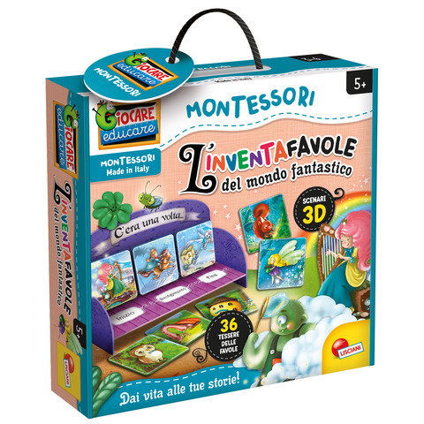Gioco in scatola Lisciani metodo Montessori L’Inventafavole del Mondo Fantastico – 95216
