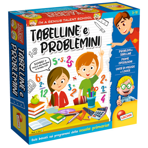 Gioco in scatola Lisciani I’m a Genius Tabelline e Problemini – 100491