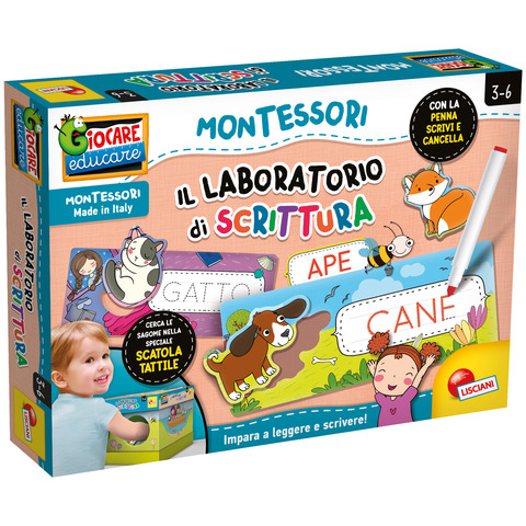 Gioco in scatola Lisciani metodo Montessori Laboratorio di Scrittura – 95186