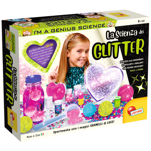 Gioco in scatola Lisciani I’m a Genius Laboratorio Scienza dei Glitter – 77007