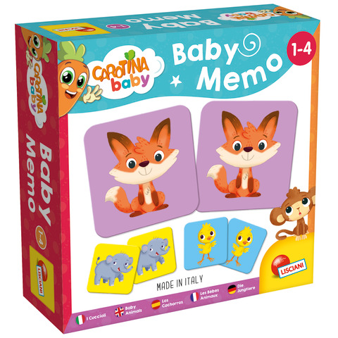 Gioco in scatola Lisciani Carotina Baby Memo Cuccioli – 80052
