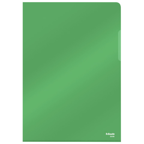 Cartellina a L in PVC Esselte Crystal A4 conf. da 25 pezzi Esselte verde – 55436