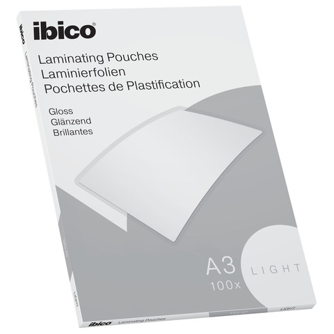 Pouches per plastificatrici IBICO BASICS Light 75 µm A3 – conf.100 pezzi – 627311