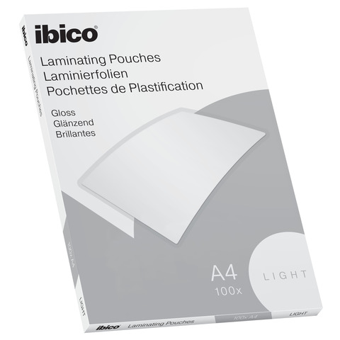 Pouches per plastificatrici IBICO BASICS Light 75 µm A4 – conf.100 pezzi – 627308