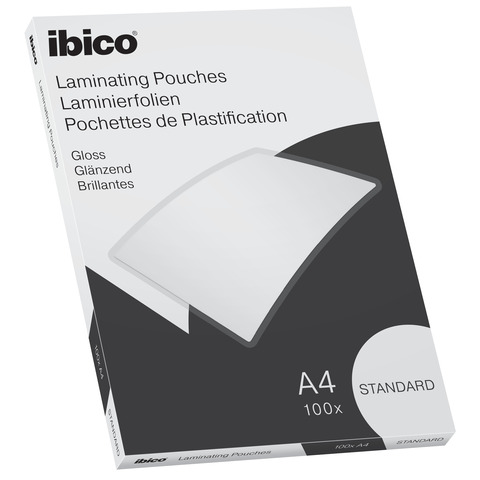Pouches per plastificatrici IBICO BASICS Standard 125 µm A4 – conf.100 pezzi – 627310
