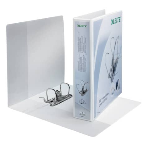 Raccoglitore a leva a 2 anelli bianco Leitz dorso 50 mm 42260001