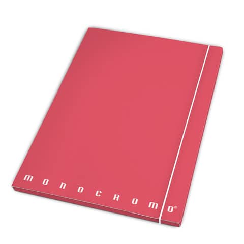 Cartella a 3 lembi con elastico Pigna Monocromo – A4 26×35,5 cm dorso piatto colori assortiti – 0213733
