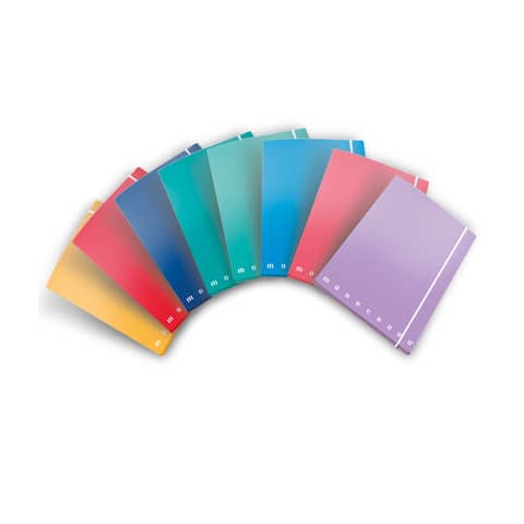 Cartella a 3 lembi con elastico Pigna Monocromo – A4 26×35,5×1,2 cm dorso 1,2 colori assortiti – 0217563
