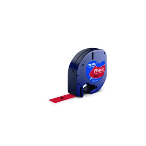 Nastro per etichettatrici Dymo LetraTag 12 mm x 4 m nero/rosso – S0721630