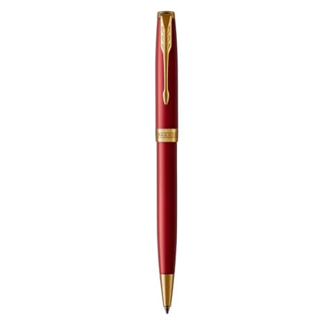 Penna a sfera Parker Sonnet Red Lacquer GT punta M inchiostro nero Red GT 1931476