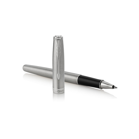 Penna roller Parker Sonnet punta F inchiostro nero Parker Stainless Steel CT – 1931511