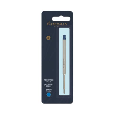 Refill penna a sfera Waterman in blister Waterman punta fine – blu 1964016