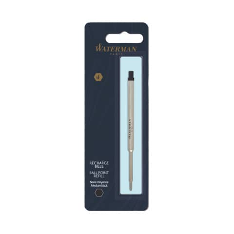 Refill penna a sfera Waterman in blister Waterman punta media – nero S0944480