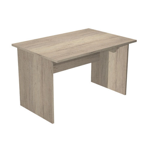 Scrivania piano rovere canadese gamba a pannello in melaminico in tinta Presto 120x80xH.72 cm – 004PAN/J
