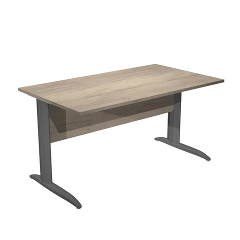 Scrivania piano rovere canadese gamba a L in metallo antracite Presto 140x80xH.72 cm – 002K2/J/AF