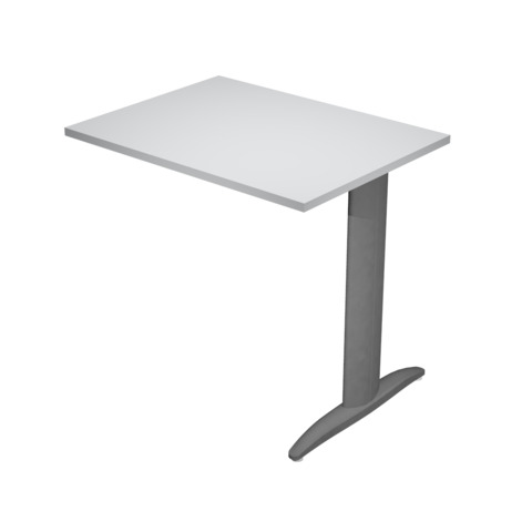 Allungo diretto con fianco metal a T 80x60xH.72 cm grigio Presto gamba antracite opaco 7016 – ALL-PRM-9-AF