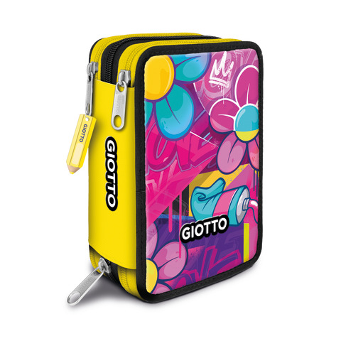 Astuccio Giotto collezione Young Street 3 Zip in 3 fantasie assortite – F953900