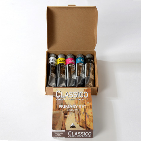 Colori a olio Maimeri Classico in tubetto 20 ml – conf. da 5 colori assortiti – M0398049