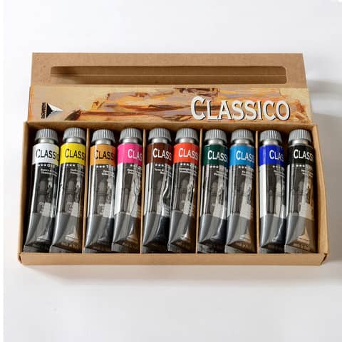Colori a olio Maimeri Classico in tubetto 20 ml – conf. da 10 colori assortiti – M0398100
