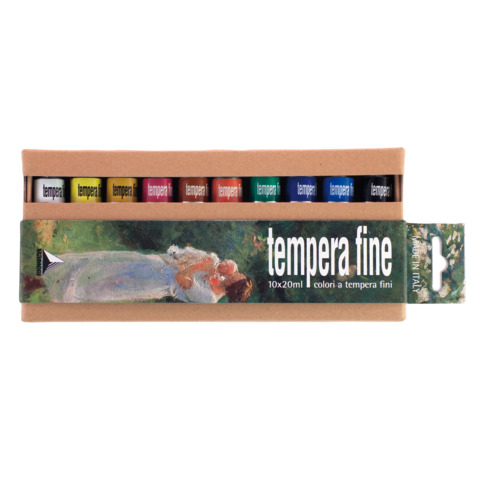 Tempera fine Maimeri in tubetto 20 ml – conf. da 10 colori assortiti M2598100