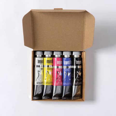 Tempera fine Maimeri in tubetto 20 ml – conf. da 5 colori assortiti M2598049