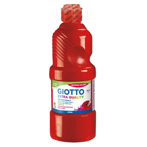Tempera pronta Giotto Extra Quality in flacone 500 ml rosso vermiglione – F532807