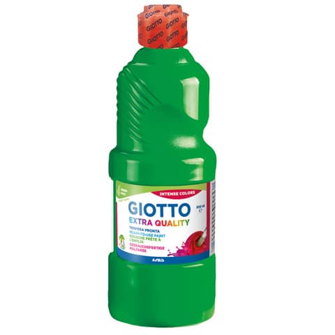 Tempera pronta Giotto Extra Quality in flacone 500 ml verde – F532812