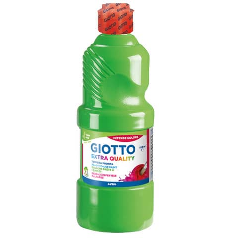 Tempera pronta Giotto Extra Quality in flacone 500 ml verde cinabro – F532811
