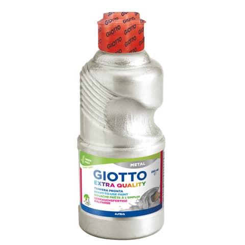 Tempera pronta Giotto metal in flacone 250 ml argento metallizzato – F53140200