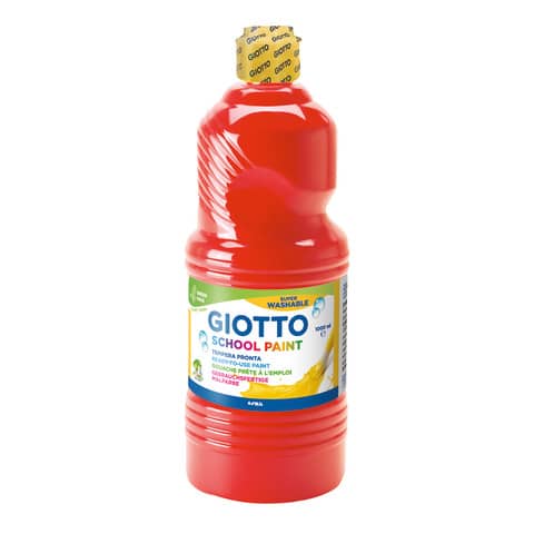 Tempera pronta Giotto School Paint in flacone 1 L rosso scarlatto – F535508
