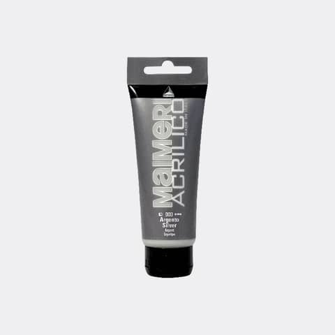 Colore acrilico Maimeri in tubetto 75 ml argento – M0916003