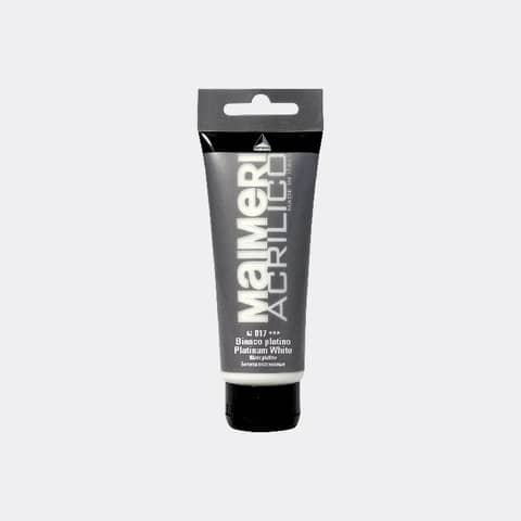 Colore acrilico Maimeri in tubetto 75 ml bianco platino – M0916017