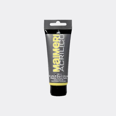 Colore acrilico Maimeri in tubetto 75 ml giallo di Napoli chiaro – M0916105