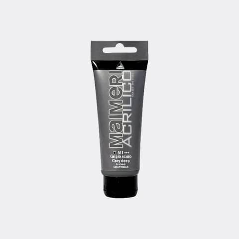Colore acrilico Maimeri in tubetto 75 ml grigio scuro – M0916511