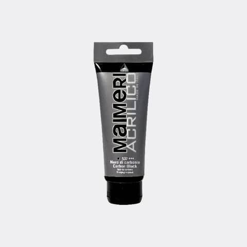 Colore acrilico Maimeri in tubetto 75 ml nero di carbonio – M0916537