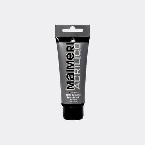 Colore acrilico Maimeri in tubetto 75 ml nero di Marte – M0916540