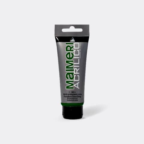 Colore acrilico Maimeri in tubetto 75 ml verde permanente scuro – M0916340