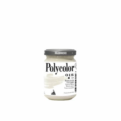 Colore vinilico fine Maimeri in vasetto 140 ml bianco di titanio – M1220018