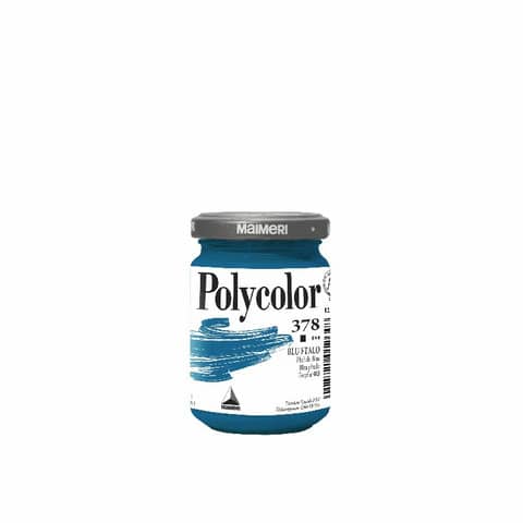 Colore vinilico fine Maimeri in vasetto 140 ml blu ftalo – M1220378